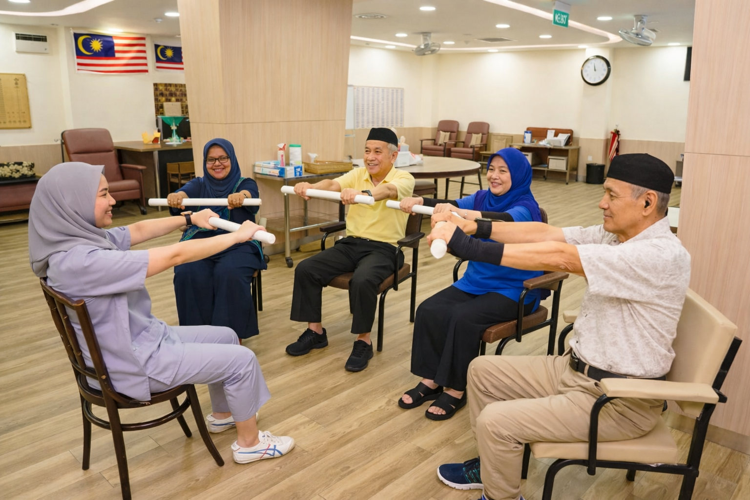 Solat berjemaah di pusat DAMAISARA